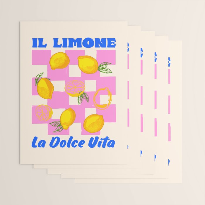 Il Limone La Dolce Vita Retro Wrapping Paper Gallery Image 3