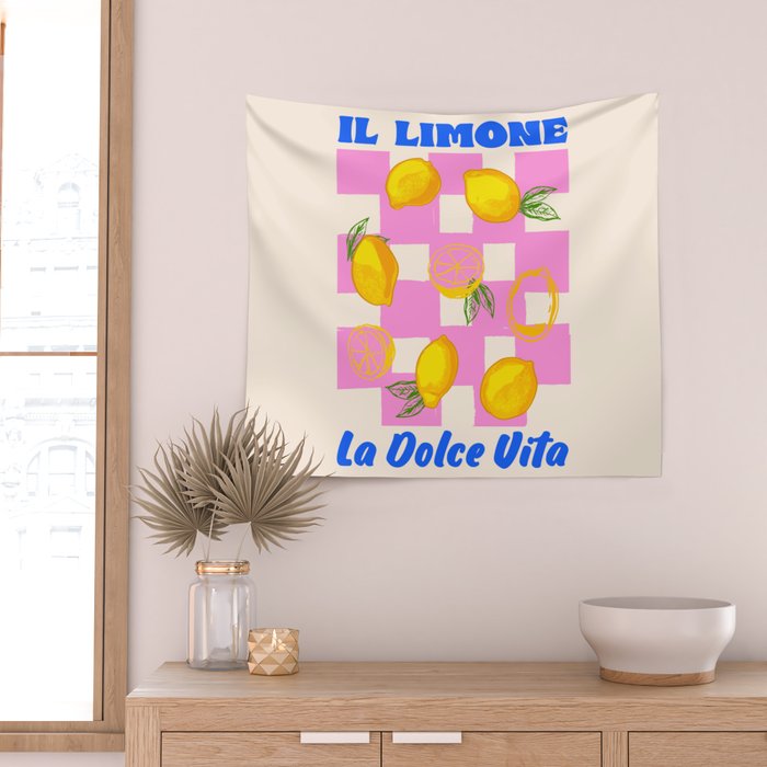 Il Limone La Dolce Vita Retro Wall Tapestry Gallery Image 2