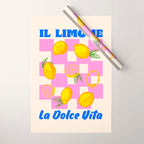 Il Limone La Dolce Vita Retro Wrapping Paper Gallery Image 1