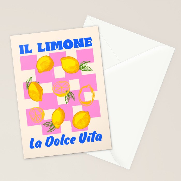 Il Limone La Dolce Vita Retro Stationery Card Gallery Image 2