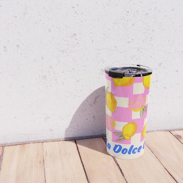 Il Limone La Dolce Vita Retro Travel Mug Gallery Image 4
