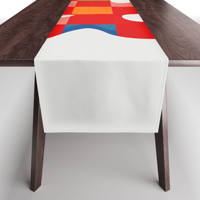 the clown - abstract minimal cut out Table Runner Gallery Image 1