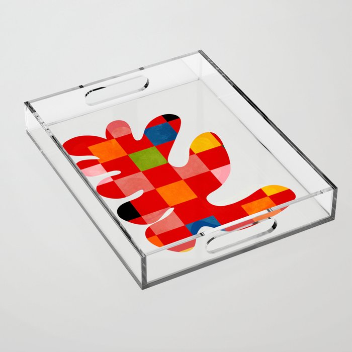 the clown - abstract minimal cut out Acrylic Tray Gallery Image 1