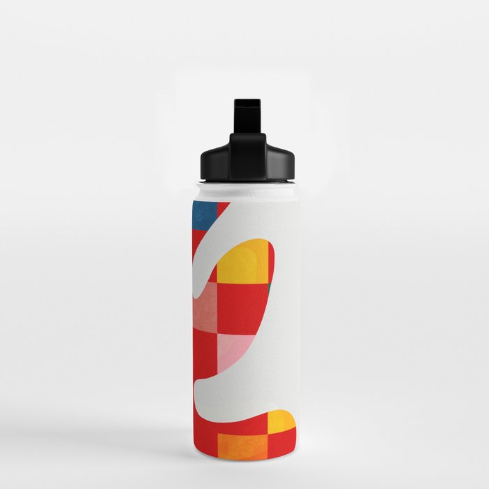 the clown - abstract minimal cut out Water Bottle Gallery Image 2