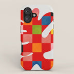 the clown - abstract minimal cut out iPhone Case Gallery Image 1