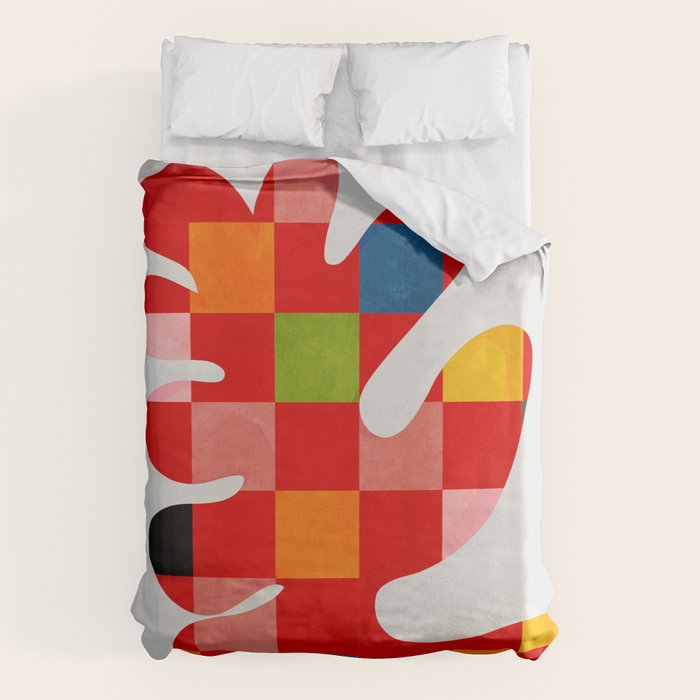 the clown - abstract minimal cut out Duvet Cover Gallery Image 1