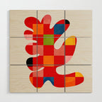 the clown - abstract minimal cut out Wood Wall Art Gallery Image 1