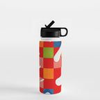 the clown - abstract minimal cut out Water Bottle Gallery Image 1