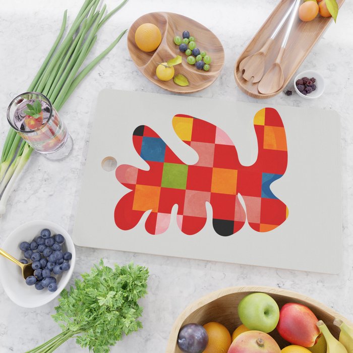 the clown - abstract minimal cut out Cutting Board Gallery Image 2