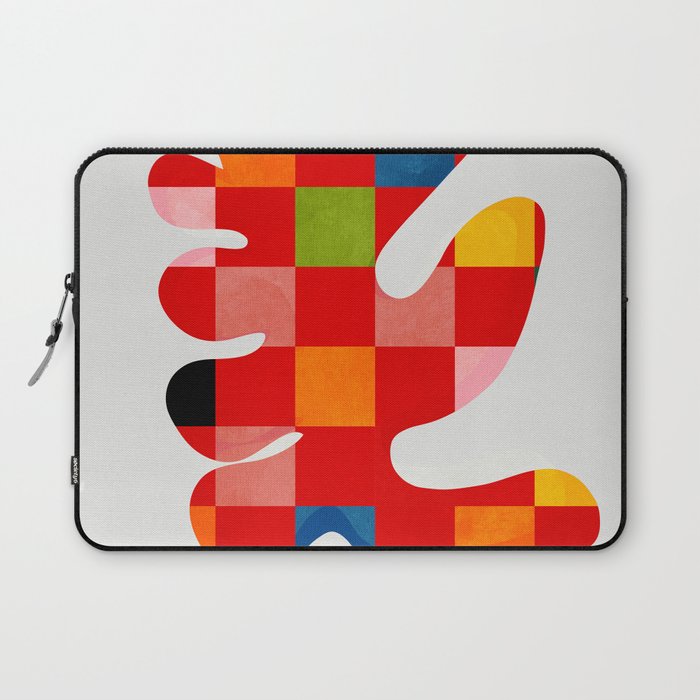 the clown - abstract minimal cut out Laptop Sleeve Gallery Image 1
