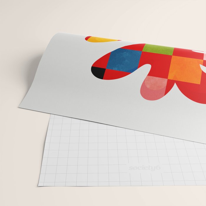 the clown - abstract minimal cut out Wrapping Paper Gallery Image 2