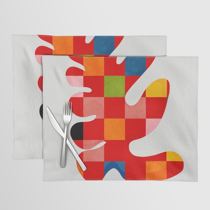 the clown - abstract minimal cut out Placemat Gallery Image 1