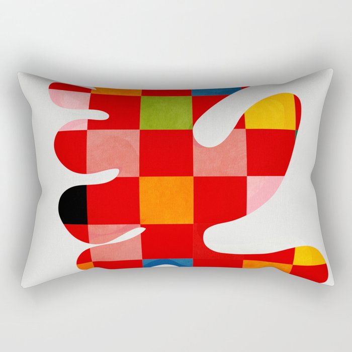 the clown - abstract minimal cut out Rectangular Pillow Gallery Image 1