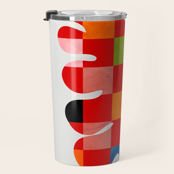 the clown - abstract minimal cut out Travel Mug Gallery Image 3