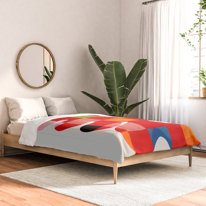 the clown - abstract minimal cut out Comforter Gallery Image 2