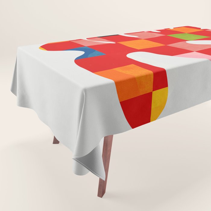 the clown - abstract minimal cut out Tablecloth Gallery Image 1