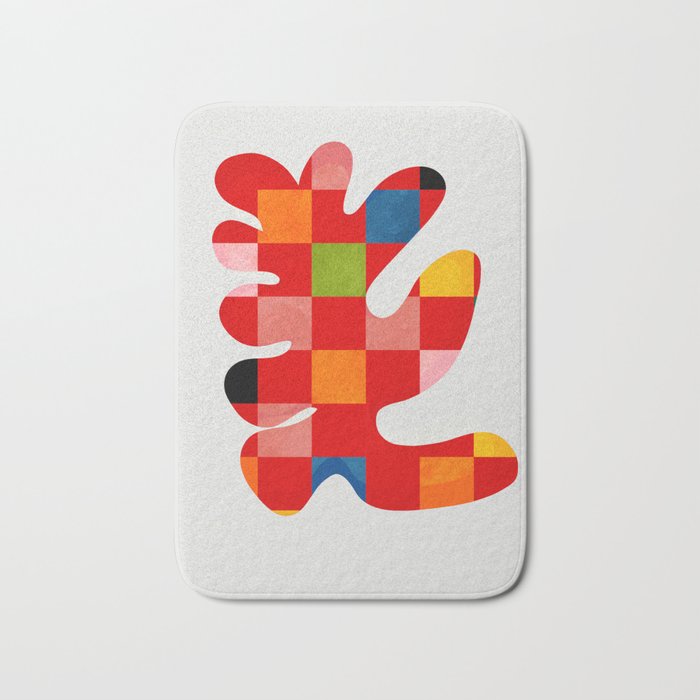 the clown - abstract minimal cut out Bath Mat Gallery Image 1