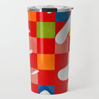 the clown - abstract minimal cut out Travel Mug Gallery Image 1