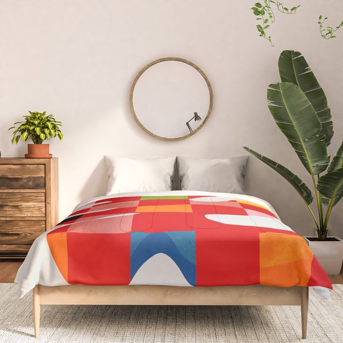 the clown - abstract minimal cut out Comforter Gallery Image 3