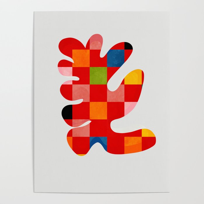 the clown - abstract minimal cut out Poster Gallery Image 4