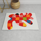 the clown - abstract minimal cut out Rug Gallery Image 1