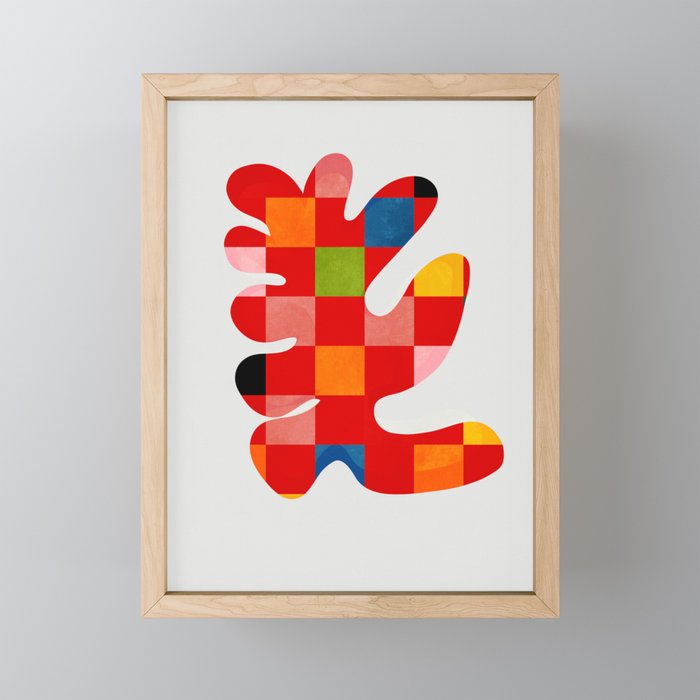 the clown - abstract minimal cut out Mini Art Print Gallery Image 1
