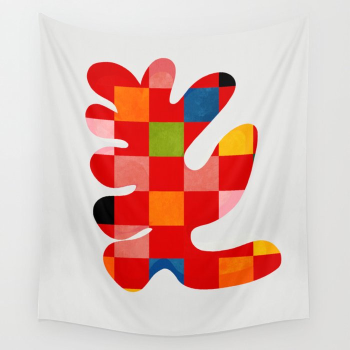 the clown - abstract minimal cut out Wall Tapestry Gallery Image 4