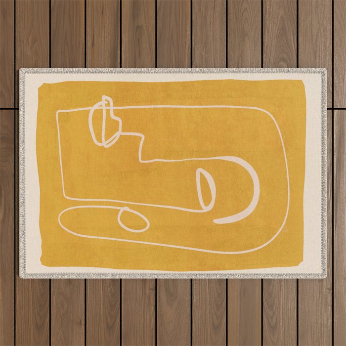 Abstract Face 33 Outdoor Rug Gallery Image 1