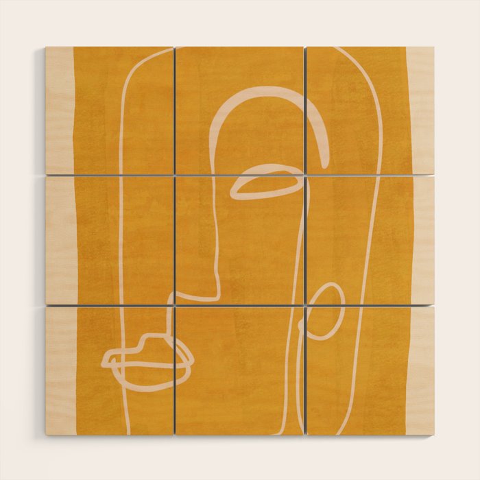 Abstract Face 33 Wood Wall Art Gallery Image 1