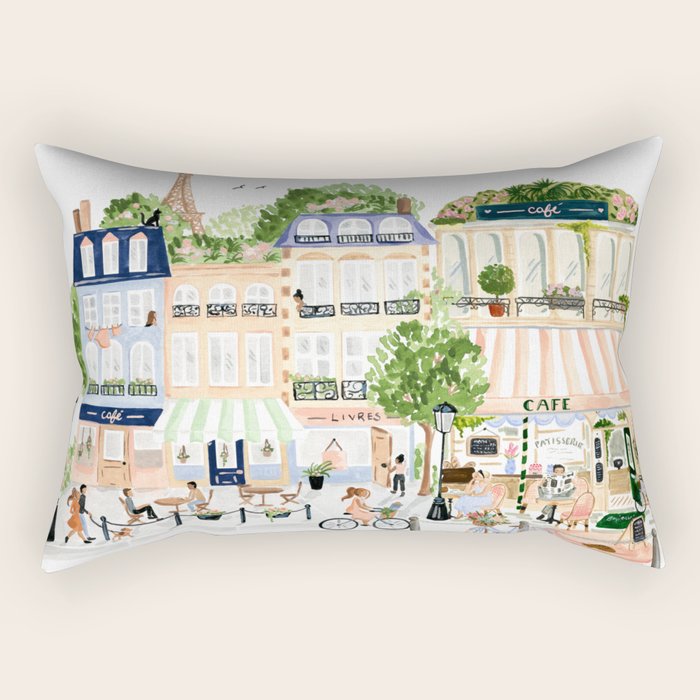 Paris Landscape Rectangular Pillow Gallery Image 1
