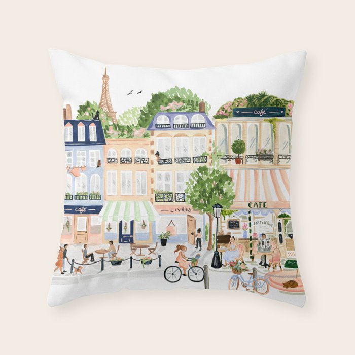 Paris Landscape Throw Pillow Gallery Image 6