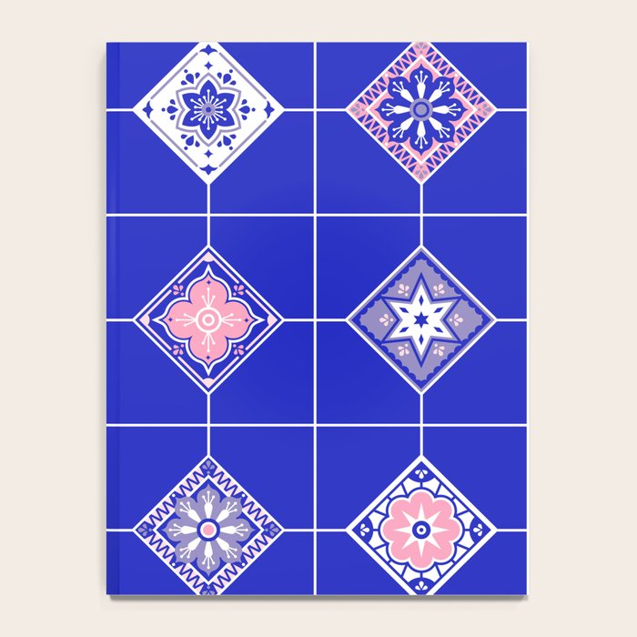 Talavera Mexican Tile - Pink & Periwinkle Palette Notebook Gallery Image 4