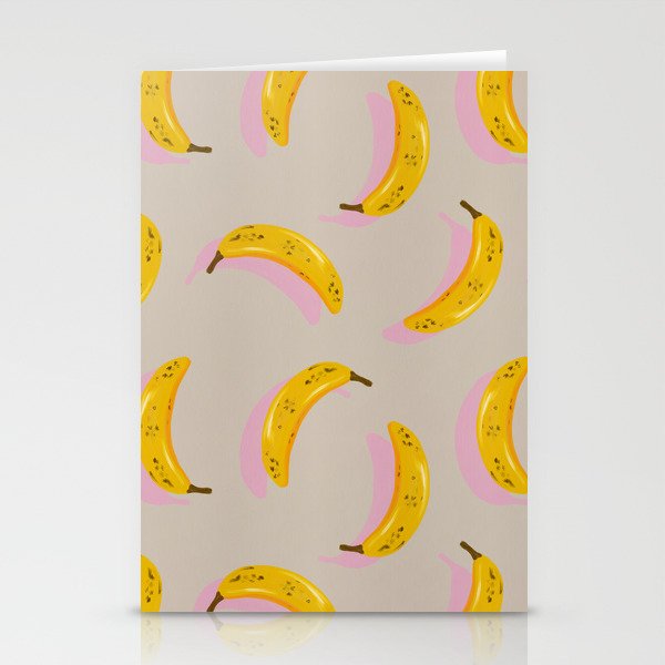 Banana Pattern - Pink Palette Stationery Card Gallery Image 1