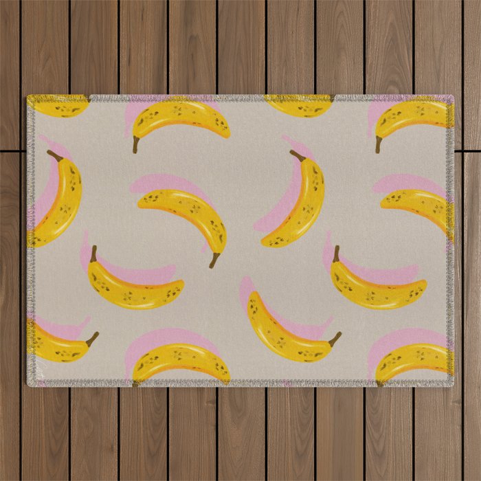 Banana Pattern - Pink Palette Outdoor Rug Gallery Image 1