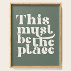 This Must Be The Place, Green and Cream Retro Home Decor Serving Tray Gallery Image 1