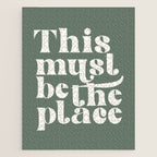 This Must Be The Place, Green and Cream Retro Home Decor Jigsaw Puzzle Gallery Image 1