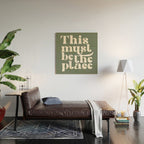 This Must Be The Place, Green and Cream Retro Home Decor Wood Wall Art Gallery Image 2