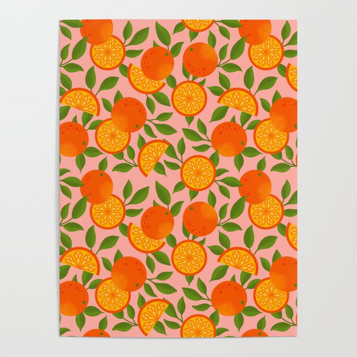 Orange Pattern on Pink Poster Gallery Image 4