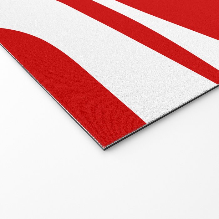 Mid Century Modern Piquet Abstract Red and White Welcome Mat Gallery Image 2