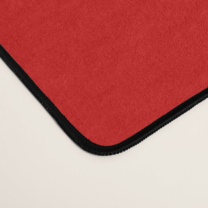 Mid Century Modern Piquet Abstract Red and White Desk Mat Gallery Image 4