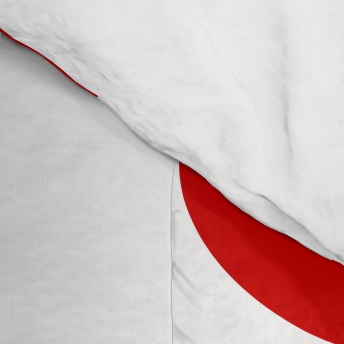 Mid Century Modern Piquet Abstract Red and White Comforter Gallery Image 4