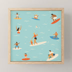 Surfing kids Mini Art Print Gallery Image 1