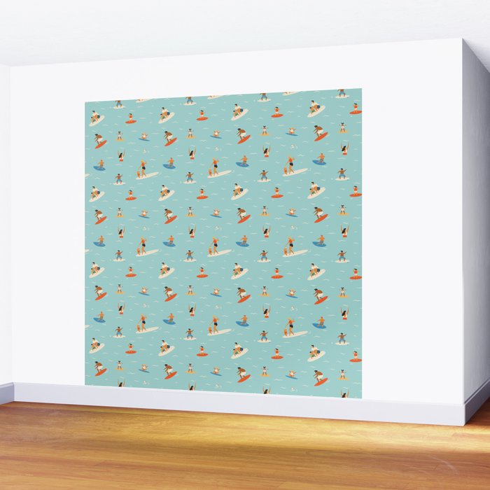 Surfing kids Wall Mural Gallery Image 2