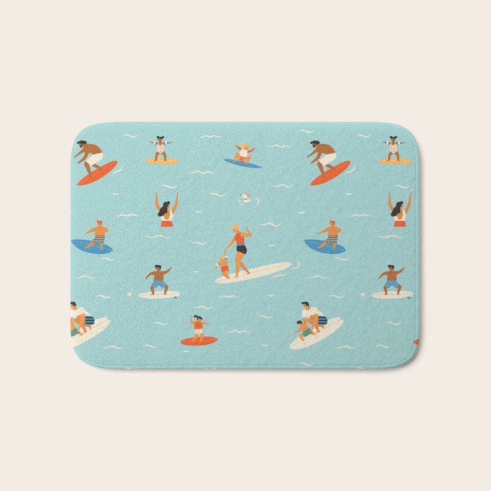 Surfing kids Bath Mat Gallery Image 1