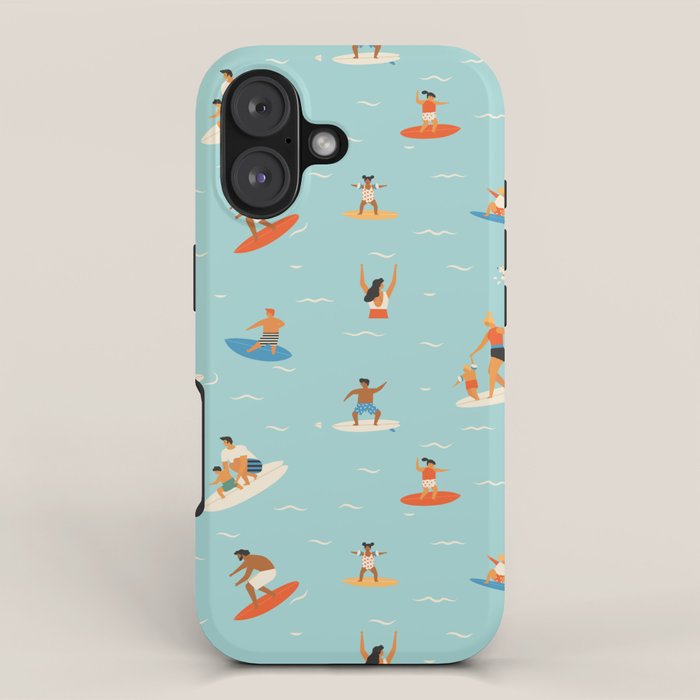 Surfing kids iPhone Case Gallery Image 1