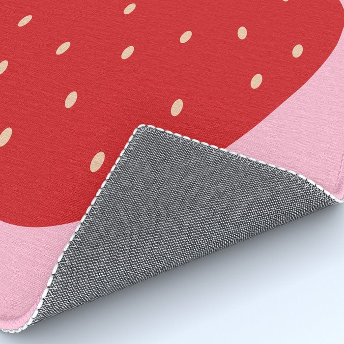 Fruit Market Print Pink Strawberry Print Fruit Art Modern Decor Food Art Abstract Rug Gallery Image 4