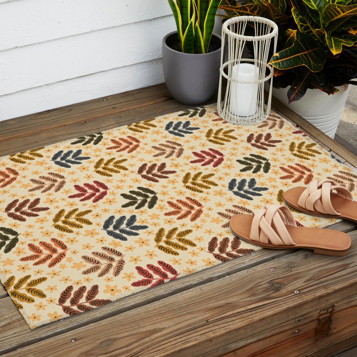 Fall Leaves - autumn Outdoor Rug Gallery Image 2