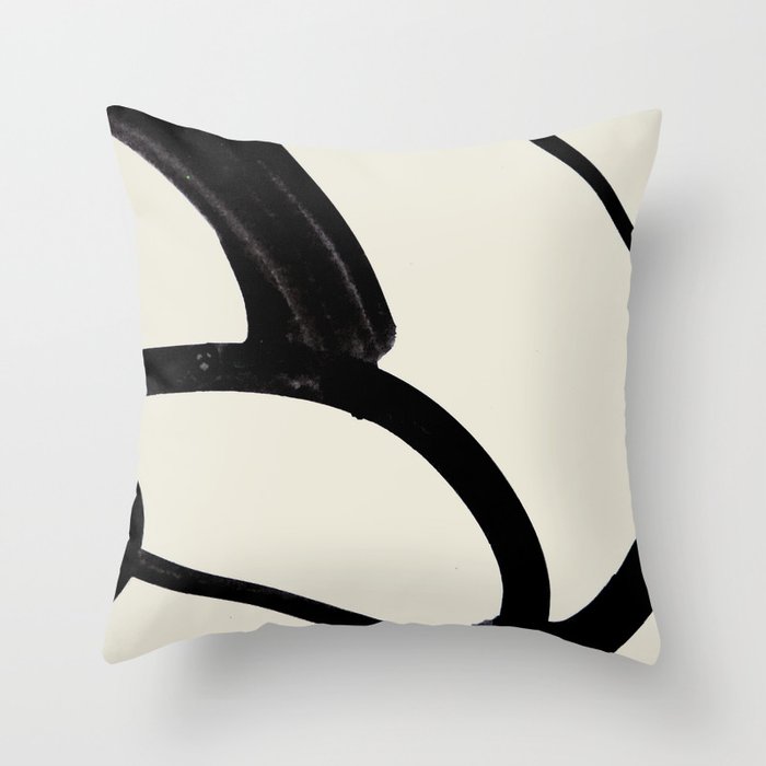 Mono Brush 1 Throw Pillow Gallery Image 6