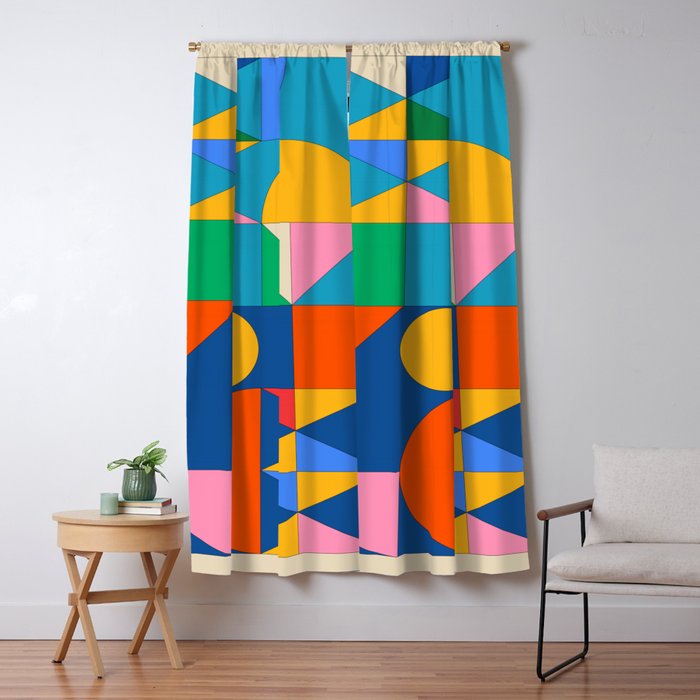 Geometric Shapes 241 Window Curtain Gallery Image 5