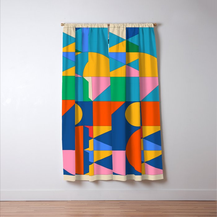 Geometric Shapes 241 Window Curtain Gallery Image 3
